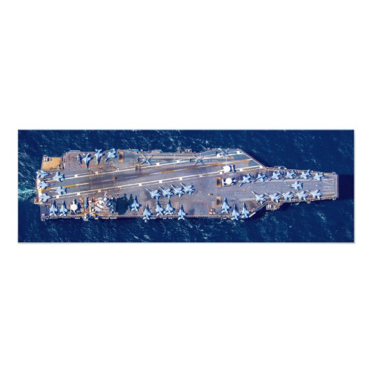 US VLIEGTUIG CARRIER - CVN 78 (24x8 inch) Foto Afdruk (Voorkant)