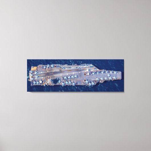 US VLIEGTUIG CARRIER - CVN 78 (48x16 inch) Canvas Afdruk (Voorkant)