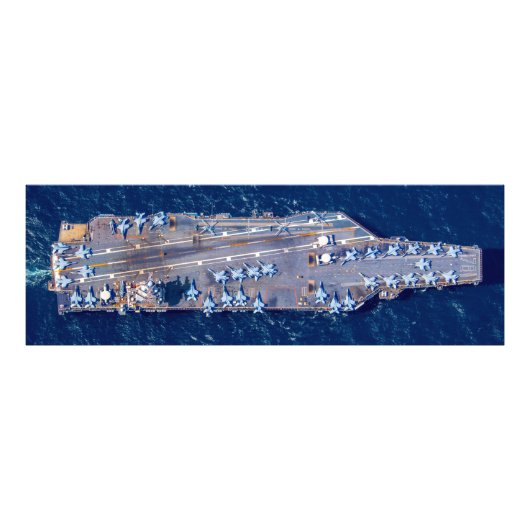 US VLIEGTUIG CARRIER - CVN 78 (60x20 inch) Foto Afdruk (Voorkant)
