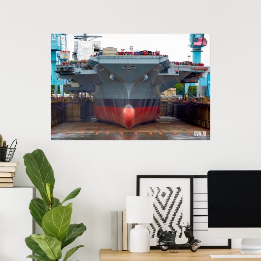 US VLIEGTUIG CARRIER - CVN-78 POSTER (Thuiskantoor)