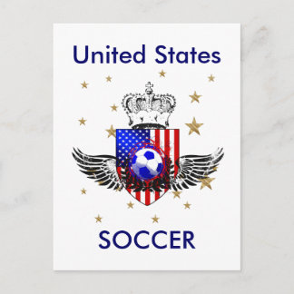 US Voetbal geschenken USA Voetbal embleem briefkaa Briefkaart