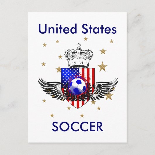 US Voetbal geschenken USA Voetbal embleem briefkaa Briefkaart (Voorkant)