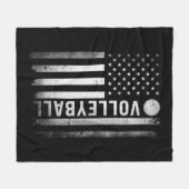 US Volleyball Practice USA Flag American Women Man Fleece Deken (Voorkant (Horizontaal))