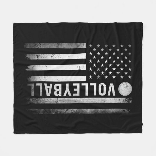 US Volleyball Practice USA Flag American Women Man Fleece Deken (Voorkant (Horizontaal))