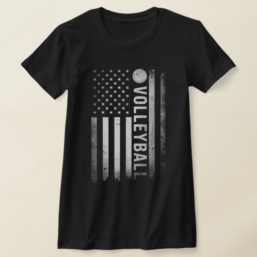 US Volleyball Practice USA Flag American Women Man T-shirt (Laagn)
