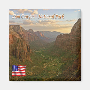 US VS Nationaal Park Zion Canyon - Panorama Magneet