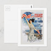 US War Bonds Fight Buy Third Liberty Loan WWI Briefkaart (Voorkant / Achterkant)