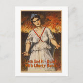 US War Bonds Let's End It Quick WI Propaganda Briefkaart (Voorkant)