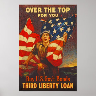 US War Bonds Third Liberty Loan WWI Propaganda Poster