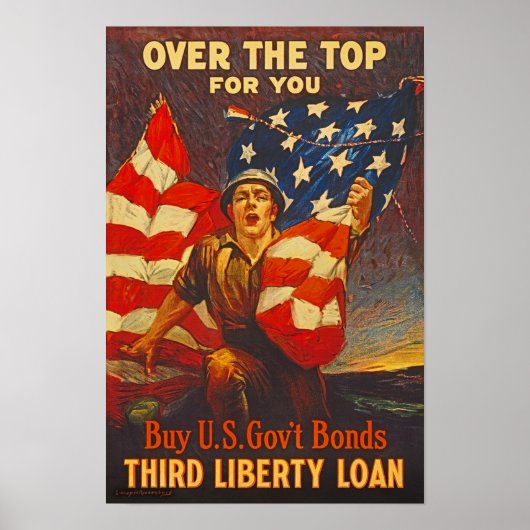 US War Bonds Third Liberty Loan WWI Propaganda Poster (Voorkant)