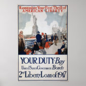 US War Bonds WW1 Poster (Voorkant)