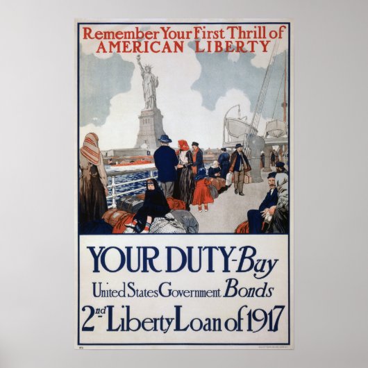 US War Bonds WW1 Poster (Voorkant)