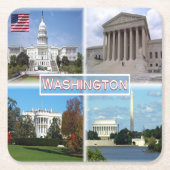 US Washington - Capitol - Hooggerechtshof Kartonnen Onderzetters (Voorkant)