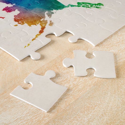 US Waterverf Map Legpuzzel (Zijkant)