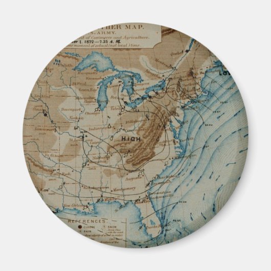 US Weather Map Magneet (Voorkant)