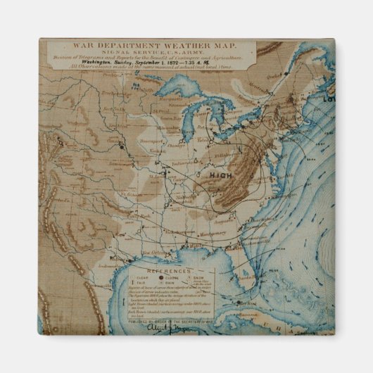 US Weather Map Magneet (Voorkant)