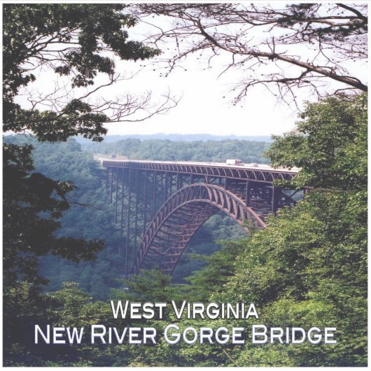 US West Virginia - New River Gorge Bridge - Sticker (Voorkant)