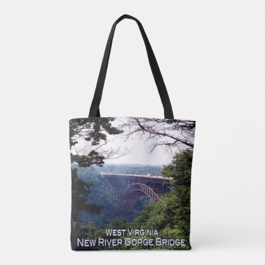 US West Virginia - New River Gorge Bridge - Tote Bag (Achterkant)