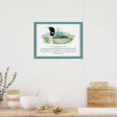 US Wilderness Act Quote, Waterverf Loon Poster (Keuken)