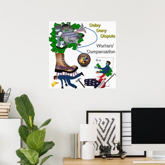 US Worker's Compensation Poster (Thuiskantoor)