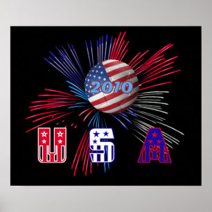 US world cup soccer 2010 Poster Print