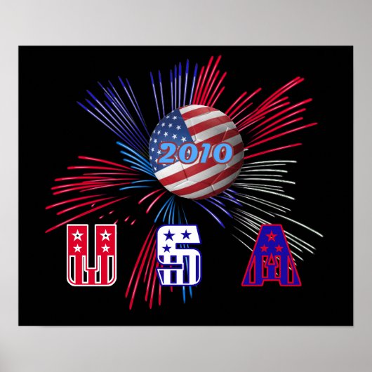US world cup soccer 2010 Poster Print (Voorkant)