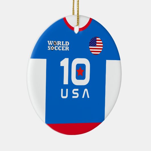 US World Soccer Jersey Ornament (Rechts)