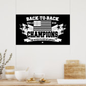 US World War Champions Black & White Poster (Keuken)