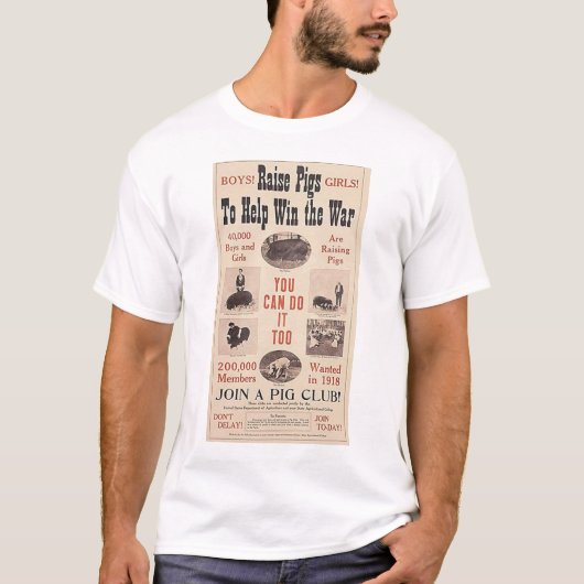 US World War I Poster T-shirt (Voorkant)