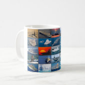 US ZEE POWER - Amerikaanse marineschepen "Montage" Koffiemok (Voorkant links)