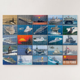 US ZEE POWER - Amerikaanse marineschepen "Montage" Legpuzzel