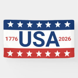 USA 1776 2026 250ste Jubileum Rood Wit Blauw Spandoek