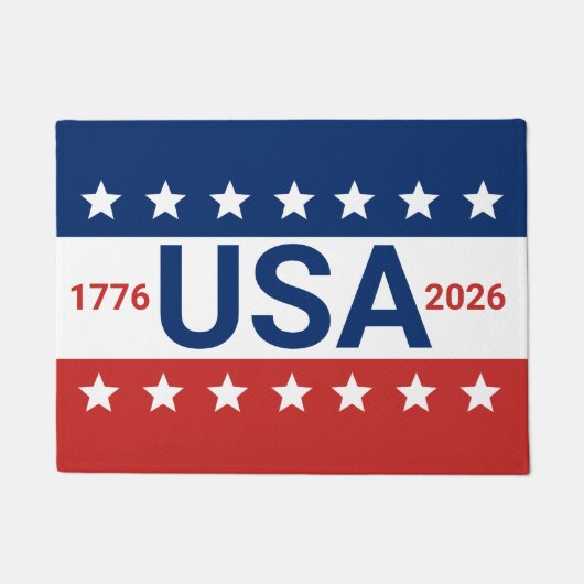 USA 1776 2026 250th Anniversary Red White Blue Deurmat (Voorkant)