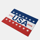 USA 1776 2026 250th Anniversary Red White Blue Deurmat (Schuin)