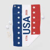 USA 1776 2026 250th Anniversary Red White Blue Golfhanddoek (Insitu)
