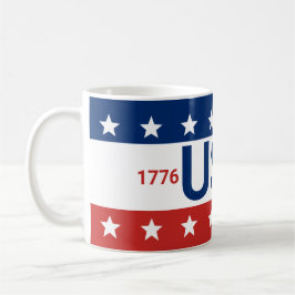 USA 1776 2026 250th Anniversary Red White Blue Koffiemok