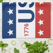 USA 1776 2026 250th Anniversary Red White Blue Theedoek (Gevouwen)