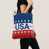 USA 1776 2026 250th Anniversary Red White Blue Tote Bag (Dichtbij)