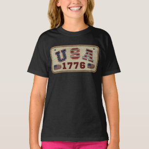 USA 1776  Amerikaanse vlag T-shirt