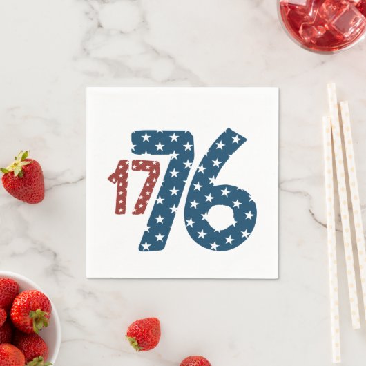 USA 1776 Onafhankelijkheidsdag Party Papieren serv Servet (Insitu)