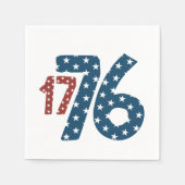 USA 1776 Onafhankelijkheidsdag Party Papieren serv Servet (Voorkant)