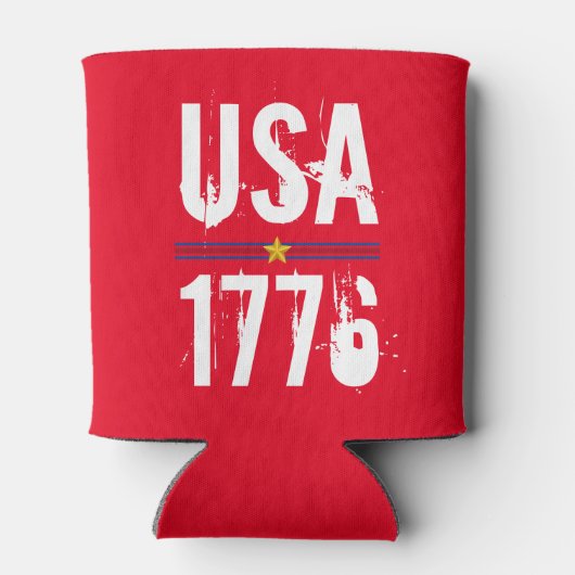 USA 1776 Patriotic Red Blikjeskoeler (Achterkant)