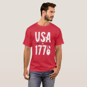 USA 1776 Red T-shirt (Voorkant volledig)
