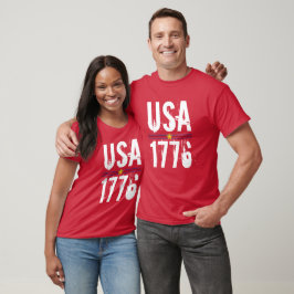 USA 1776 Red T-shirt
