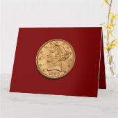 USA 1895 $5 Liberty Half Eagle Note Kaart (Gele Bloem)