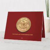USA 1895 $5 Liberty Half Eagle Note Kaart (Achterkant)