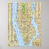 " USA: 1964/heute NYC - Manhattan Reise Karte Poster (Voorkant)