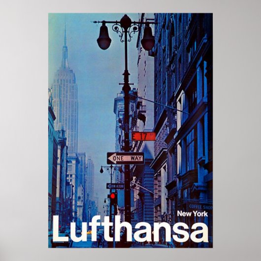 "USA: 1969/heute New York City - Lufthansa Reise Poster (Voorkant)