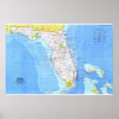 " USA: 1973 Florida detailleerde MAP ... Poster (Voorkant)