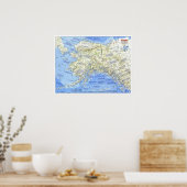 " USA: 1984 ALASKA map ... Poster (Keuken)
